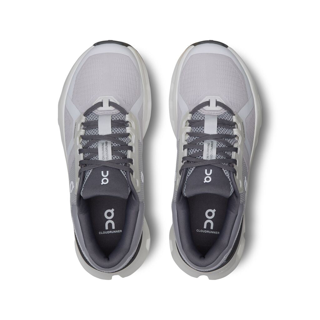 On Women's Cloudrunner 2 Running Shoes Frost / White - Achilles Heel