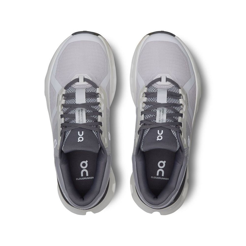 On Women's Cloudrunner 2 Running Shoes Frost / White - achilles heel