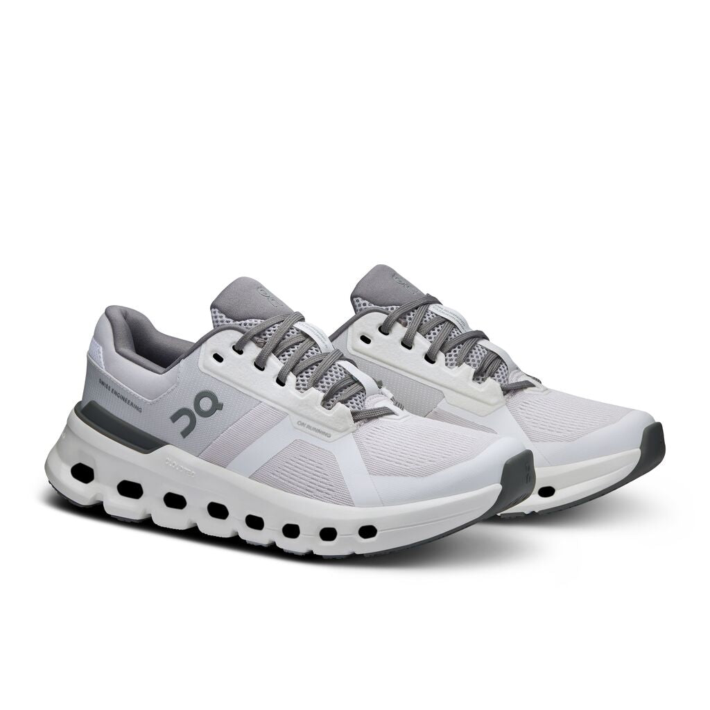 On Women's Cloudrunner 2 Running Shoes Frost / White - Achilles Heel