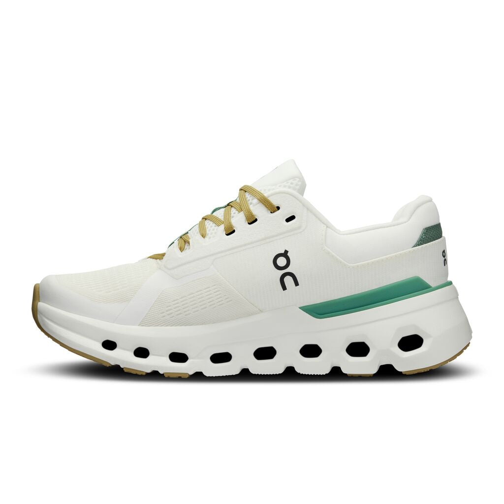 On Women's Cloudrunner 2 Running Shoes White / Green - Achilles Heel