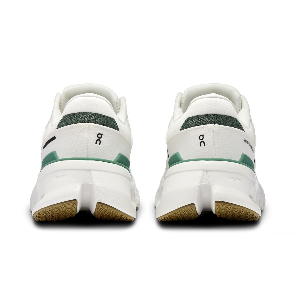 On Women's Cloudrunner 2 Running Shoes White / Green - Achilles Heel