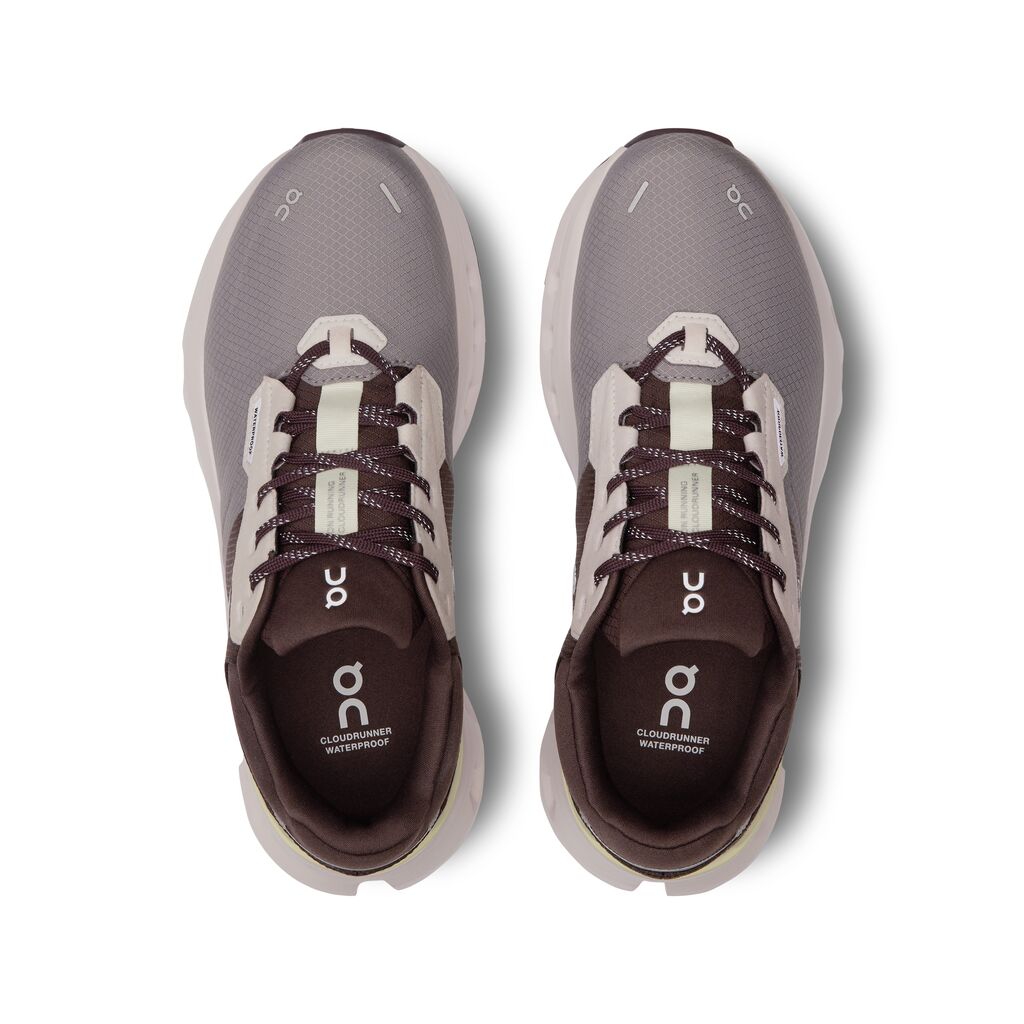 On Women's Cloudrunner 2 Waterproof Running Shoes Zinc / Seedling - Achilles Heel