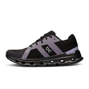 On Men's Cloudrunner Running Shoes Iron / Black - achilles heel