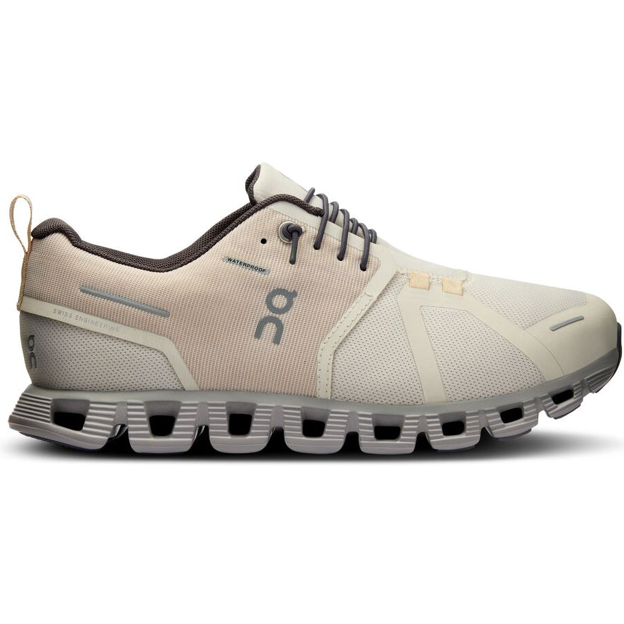 On Women's Cloud 5 Waterproof Running Shoes Pearl / Fog - achilles heel