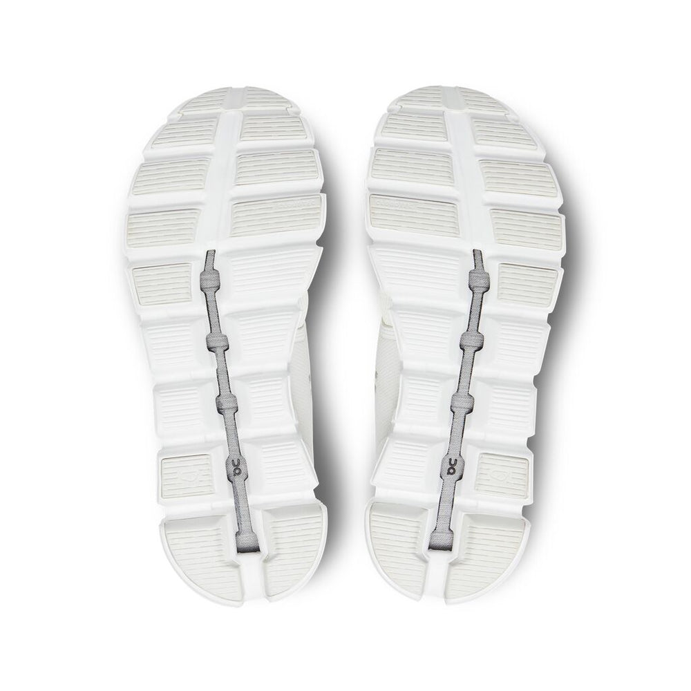 On Women's Cloud 5 Running Shoes Undyed White / White - achilles heel