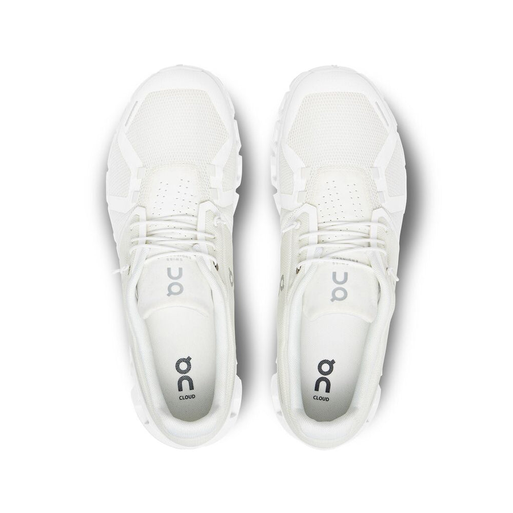 On Men's Cloud 5 Running Shoes Undyed-White / White - achilles heel