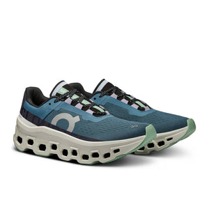 On Women's Cloudmonster Running Shoes Dust / Vapor - achilles heel