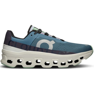 On Women's Cloudmonster Running Shoes Dust / Vapor - achilles heel