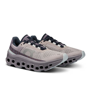 On Women's Cloudmonster Running Shoes Pearl / Arctic - achilles heel