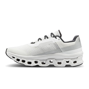 On Men's Cloudmonster Running Shoes Undyed-White / White - achilles heel