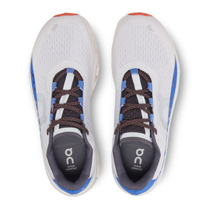 On Women's Cloudmonster Running Shoes Frost / Cobalt - achilles heel