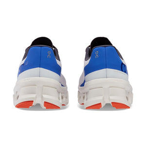 On Women's Cloudmonster Running Shoes Frost / Cobalt - achilles heel