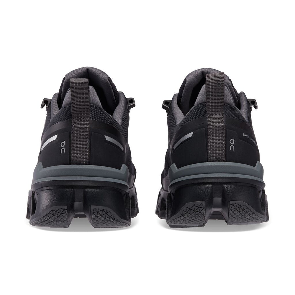 On Women's Cloudwander Waterproof Walking Shoes Black / Eclipse - achilles heel