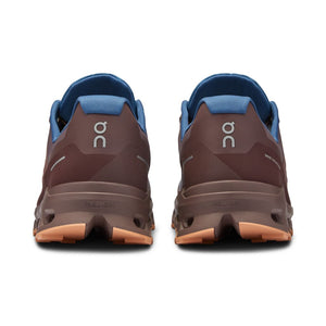 On Men's Cloudvista Waterproof Trail Running Shoes Zinc / Grape - achilles heel