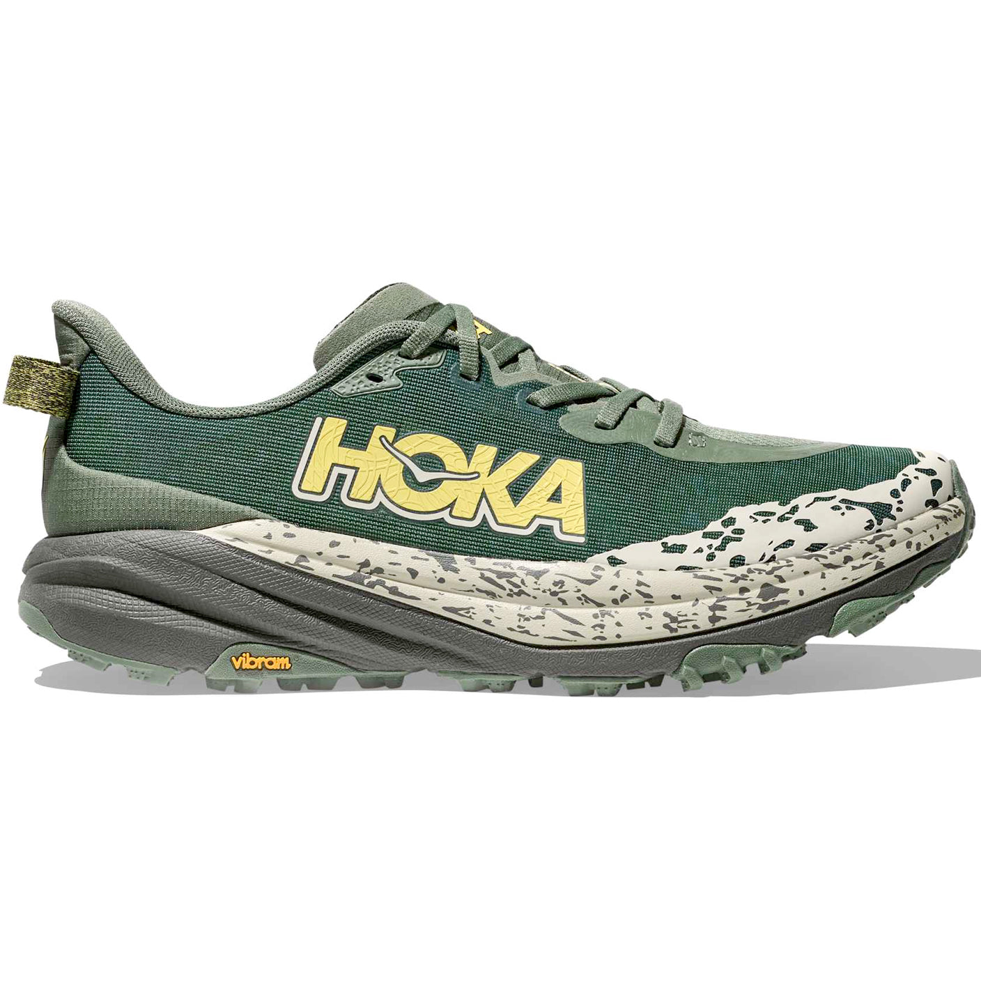 Men's Speedgoat 6 Wide Fit Trail Running Shoes Fern / Asphalt - Achilles Heel
