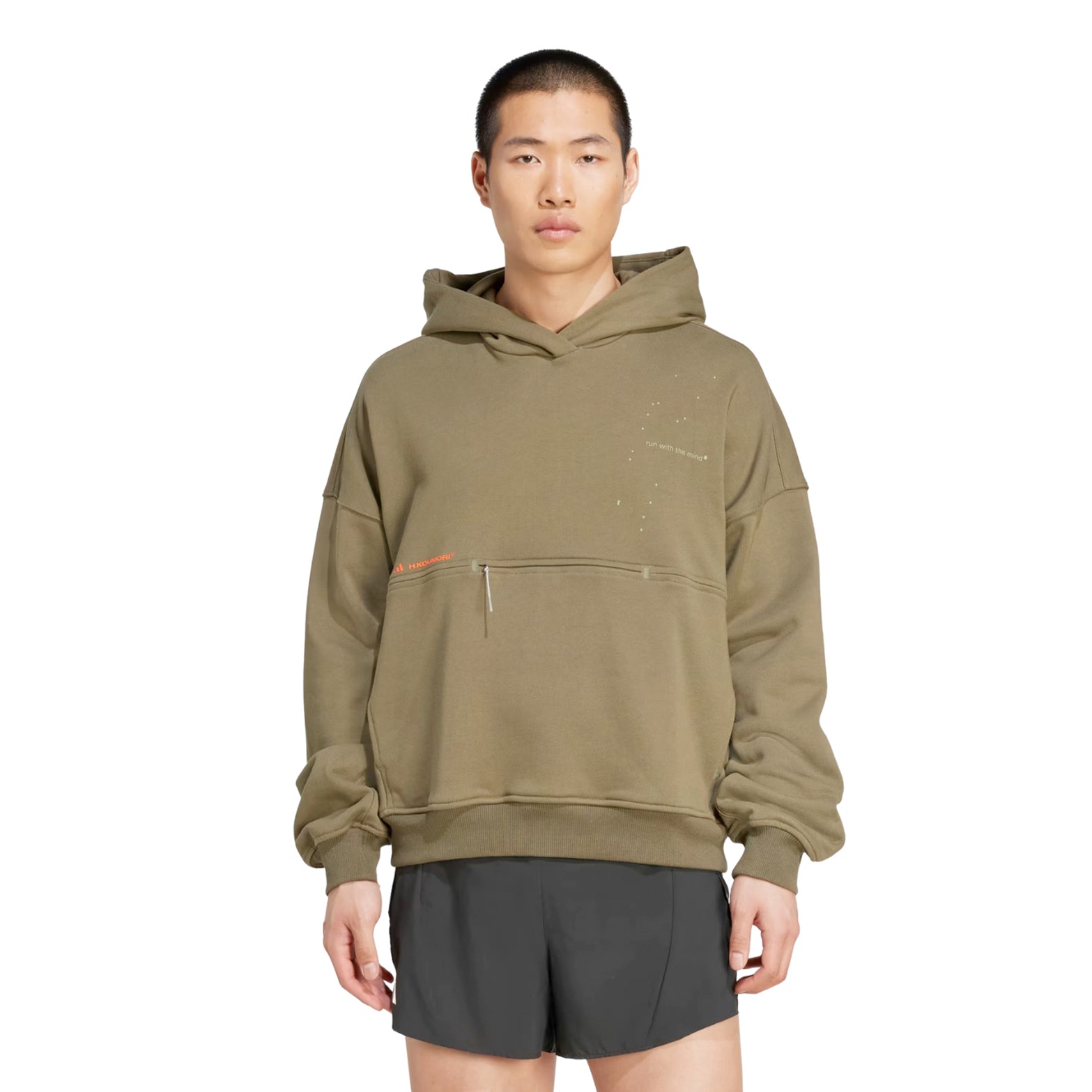 Unisex Adi365 H.Koumori Running Hoodie Olive Strata - Achilles Heel