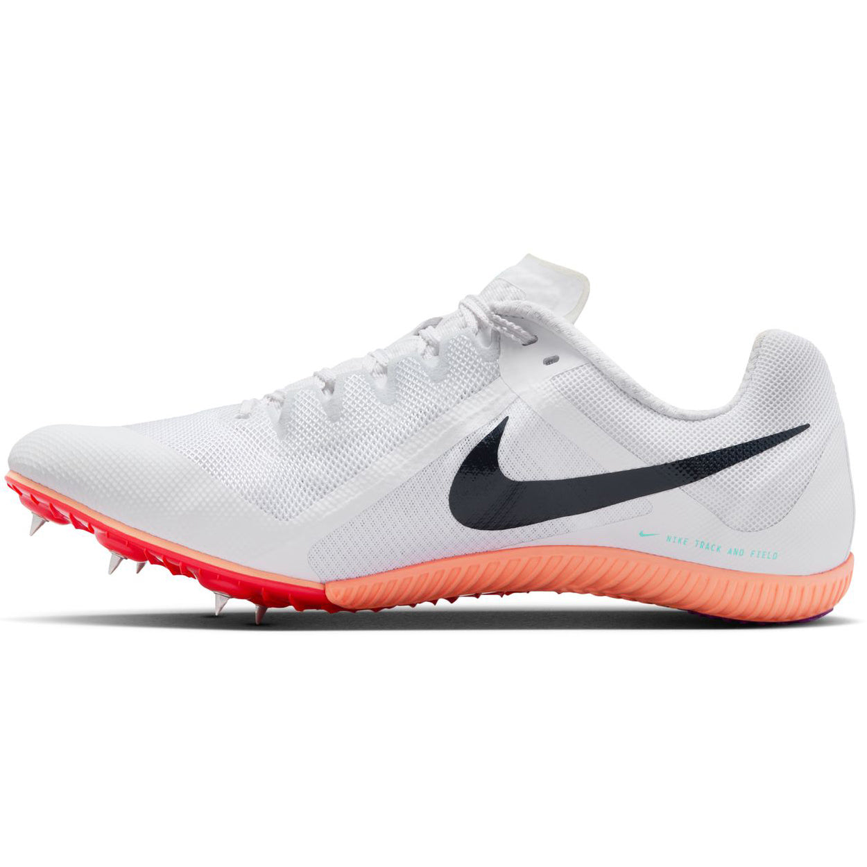Zoom Rival Multi Running Spikes White / Obsidian / Bright Crimson - Achilles Heel