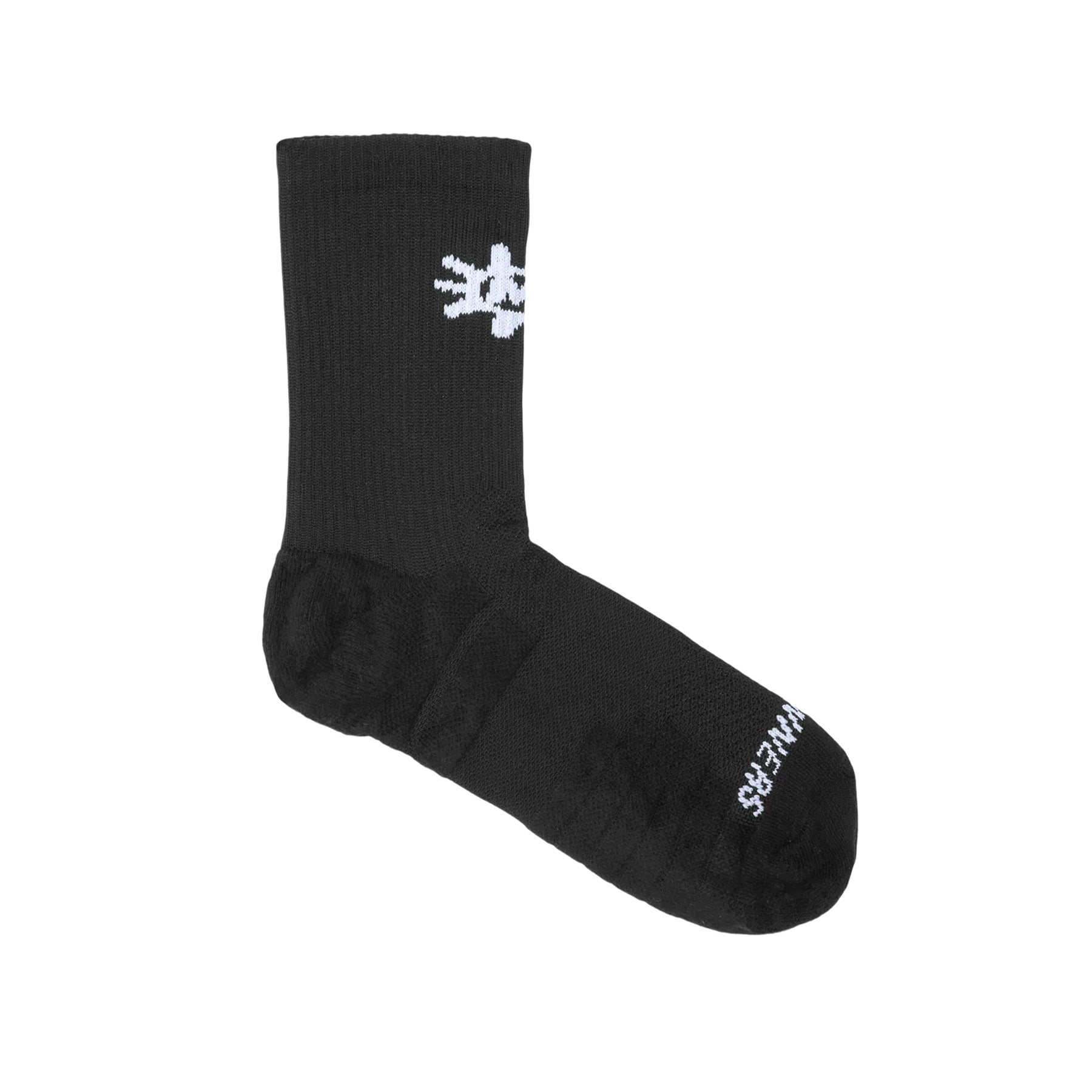 Cushion Run "Sunburst" 2 Pack Quarter Socks Black / White - Achilles Heel