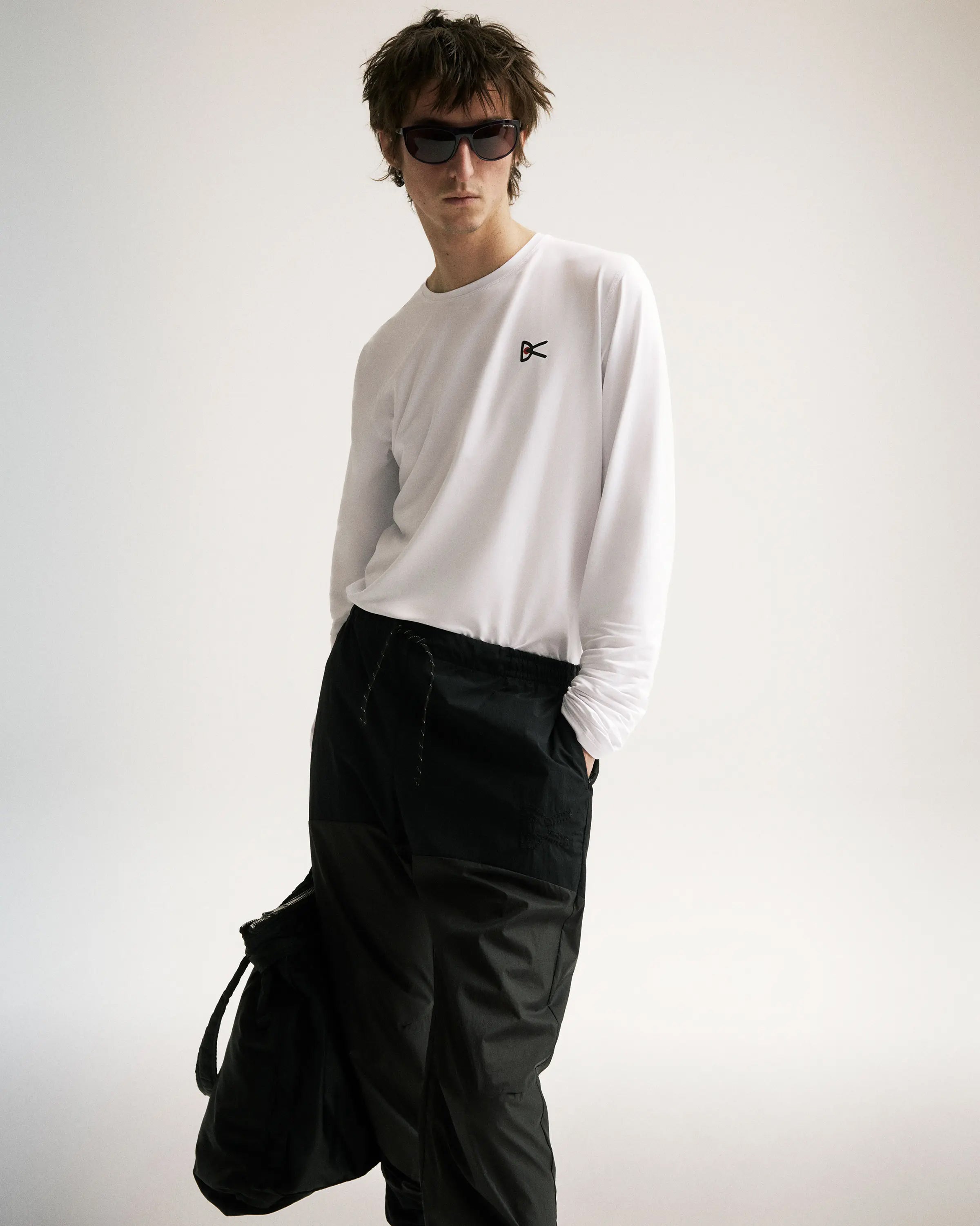 Men's Ultralight DWR Paneled Track Pants Black - Achilles Heel