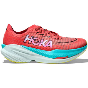 Hoka Men's Mach X 2 Running Shoes Grapefruit / Electric Coral - achilles heel