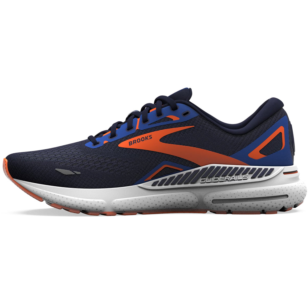 Brooks Men's Adrenaline GTS 23 Running Shoes Peacoat / Orange / Surf the Web - achilles heel