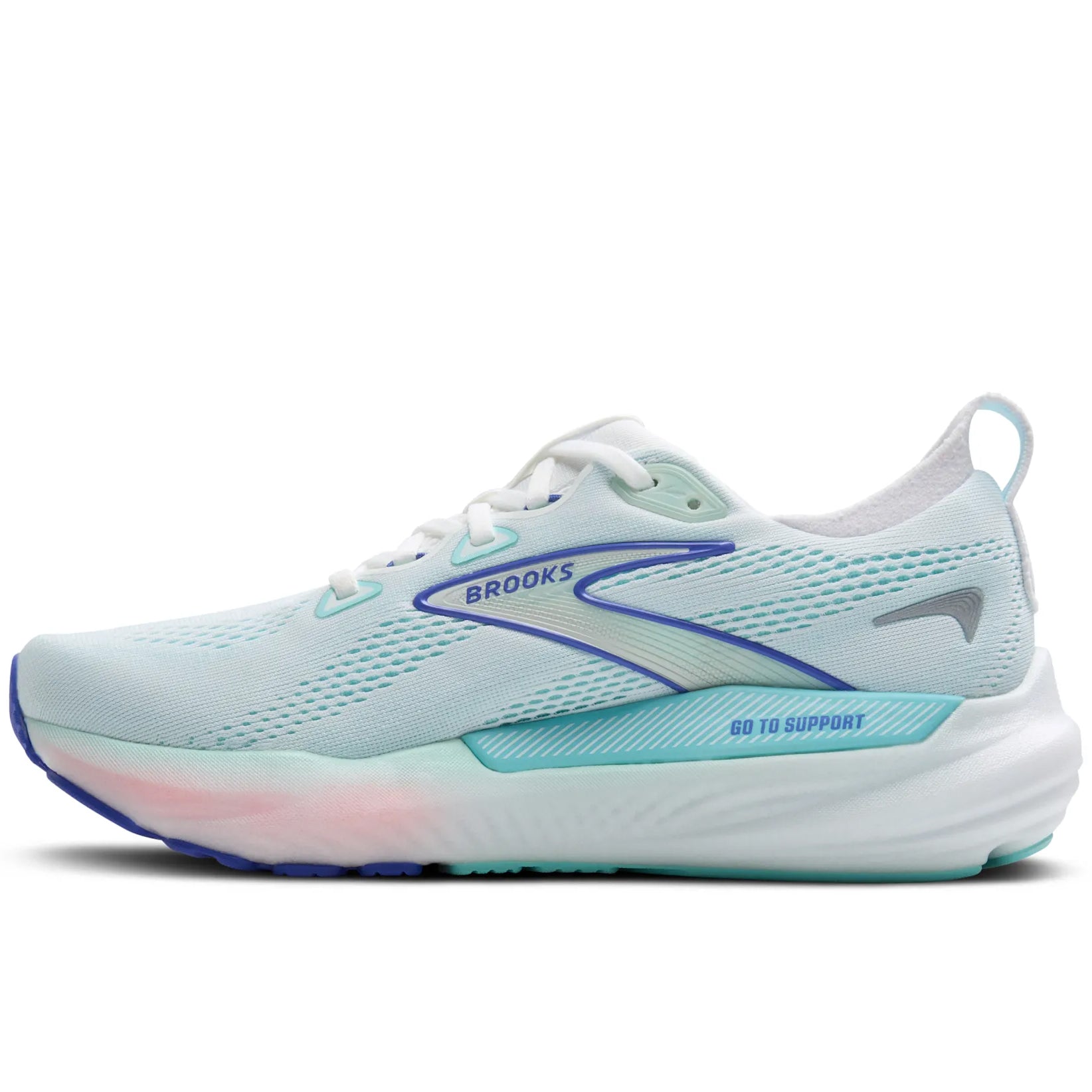 Women's Glycerin GTS 22 Running Shoes White / Limpet Shell / Amparo Blue - Achilles Heel