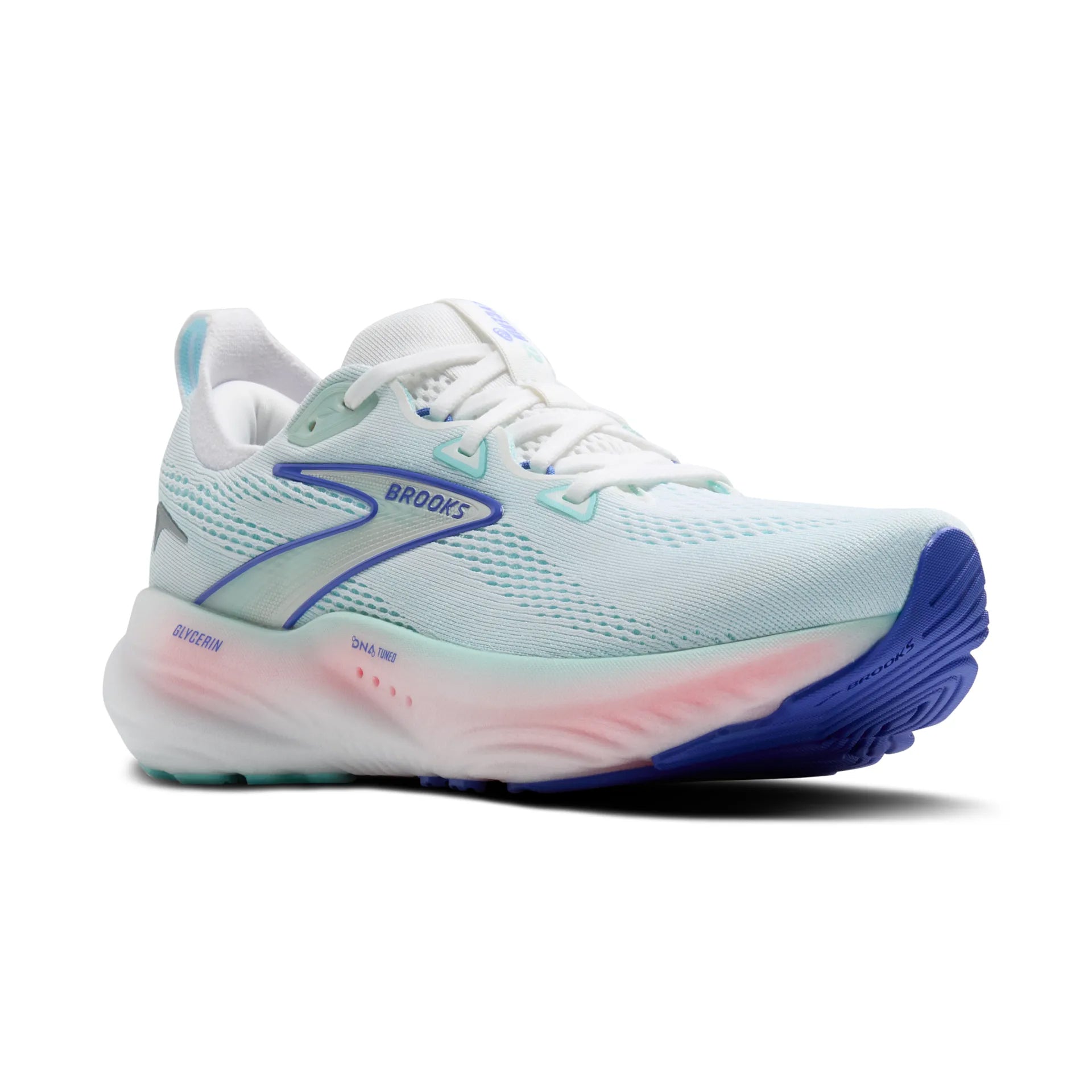 Women's Glycerin 22 Running Shoes White / Limpet Shell / Amparo Blue - Achilles Heel