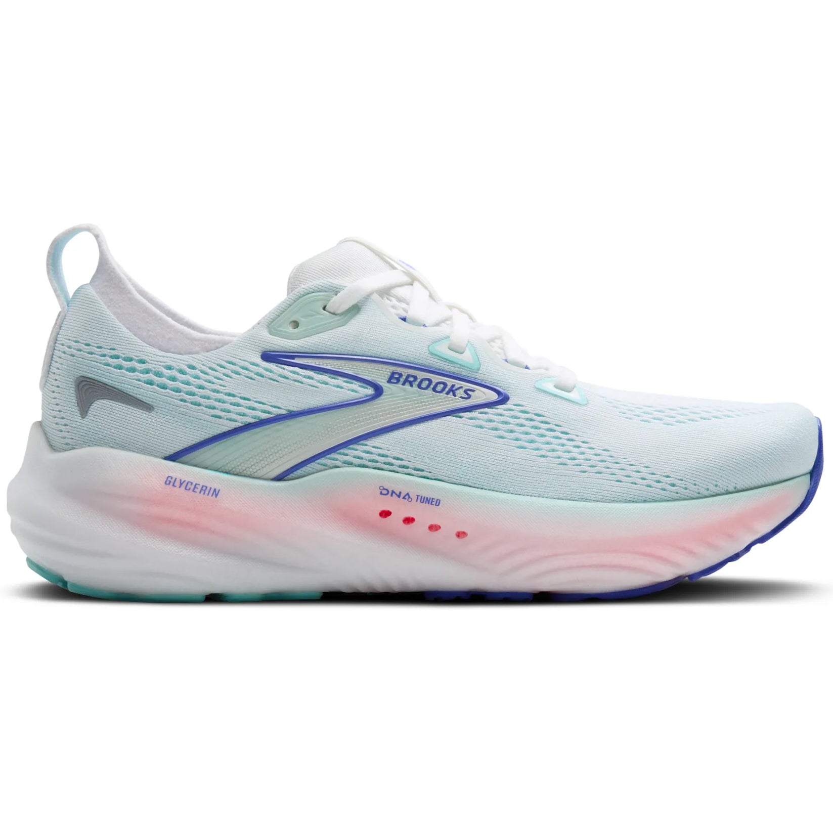 Women's Glycerin 22 Running Shoes White / Limpet Shell / Amparo Blue - Achilles Heel