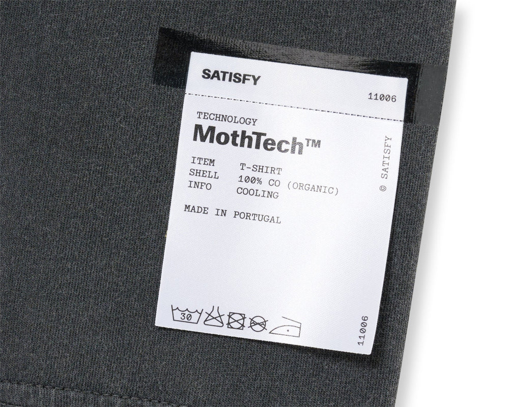 Satisfy MothTech Tee Aged Black v3 - achilles heel