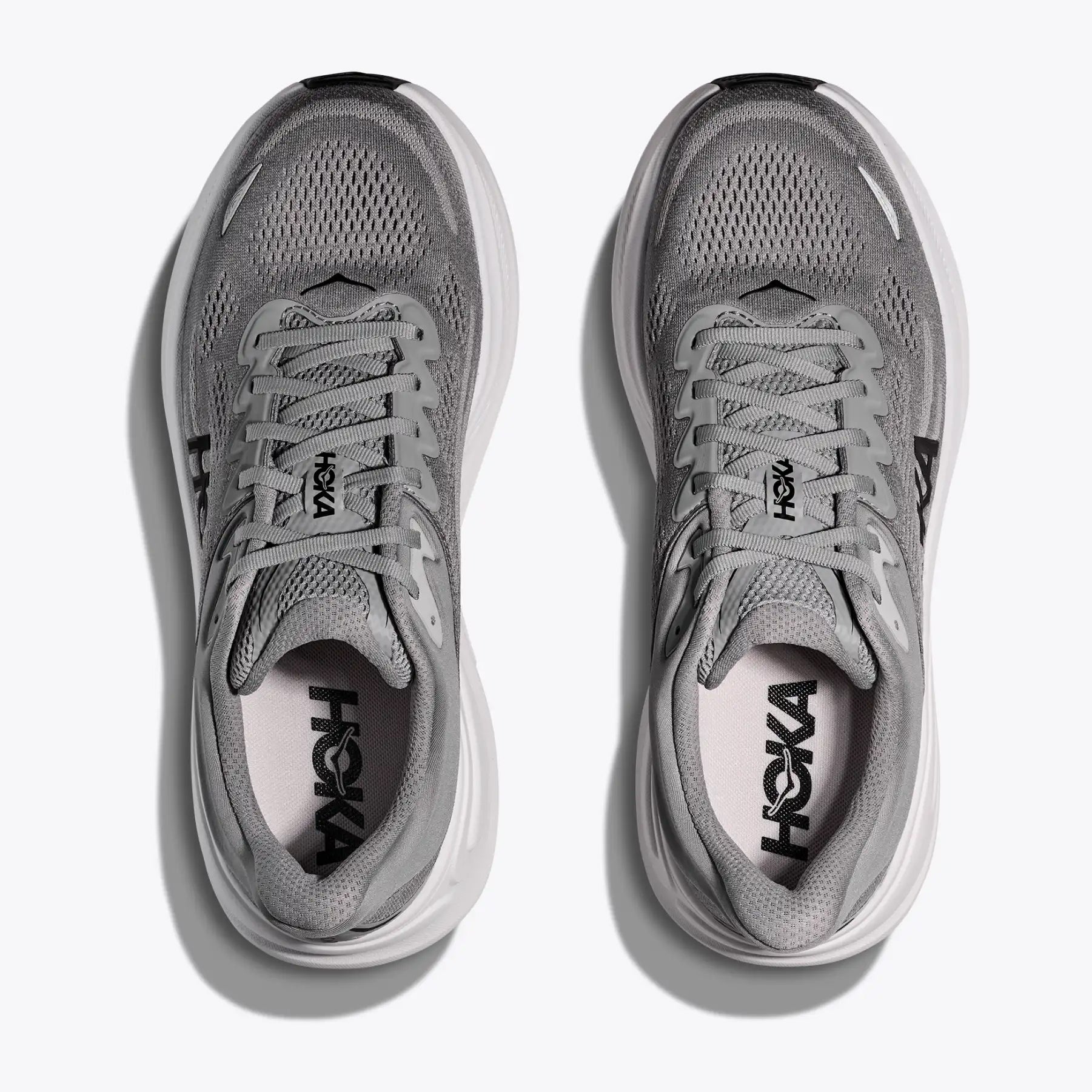 Hoka Men's Bondi 9 Running Shoes Galactic Grey / Stellar Grey - Achilles Heel