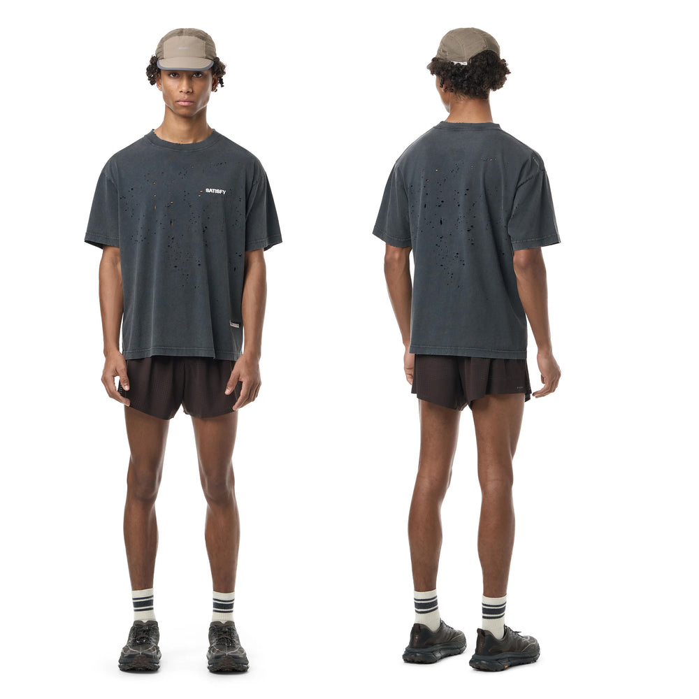 Satisfy MothTech Tee Aged Black v3 - achilles heel