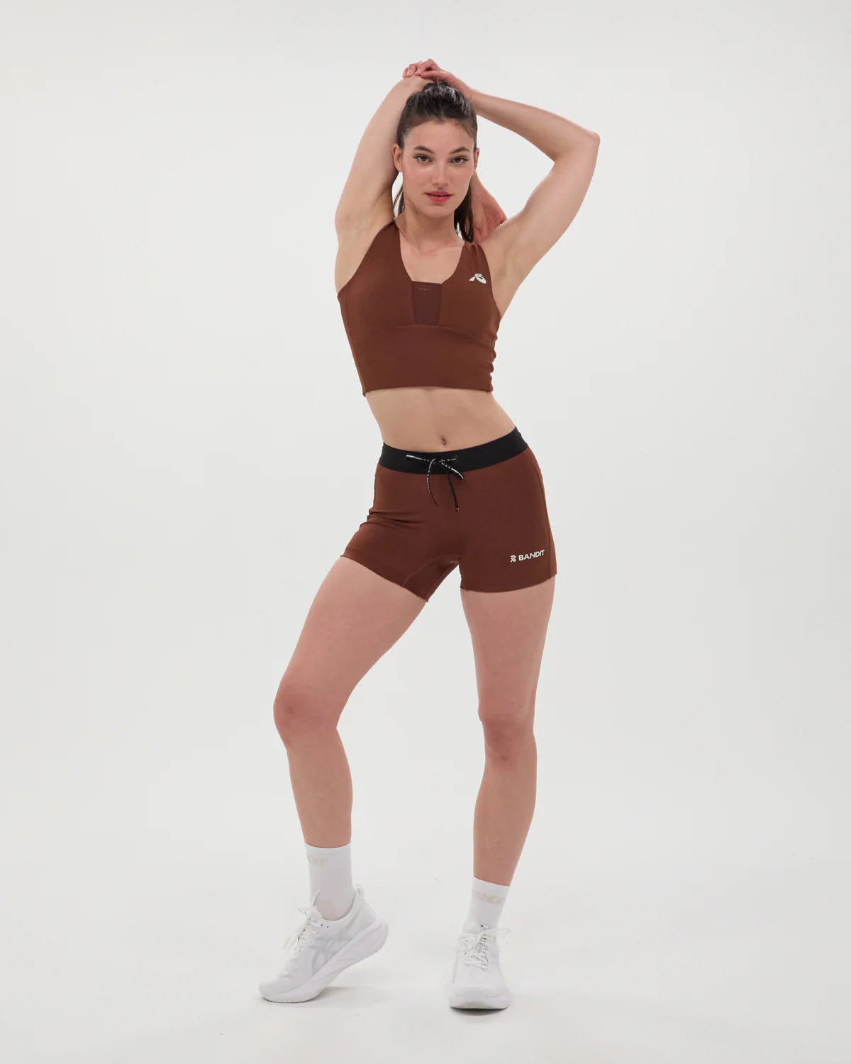 Women's Stamina 3 Inch Compression Shorts Coffee Bean - Achilles Heel