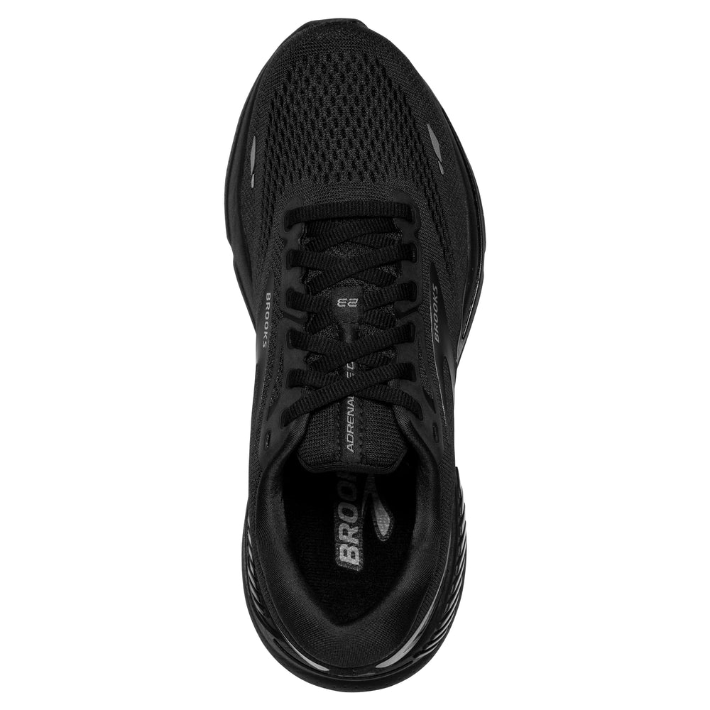 Brooks Women's Adrenaline GTS 23 Wide Fit Running Shoes Black / Black / Ebony - achilles heel