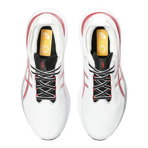 Asics Men's Gel-Nimbus 25 Anniversary Running Shoes White / Classic Red - achilles heel
