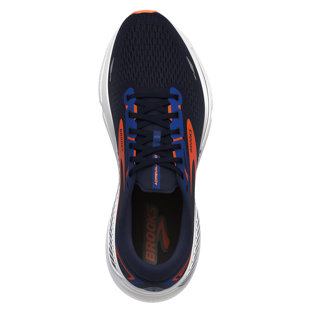 Brooks Men's Adrenaline GTS 23 Running Shoes Peacoat / Orange / Surf the Web - achilles heel