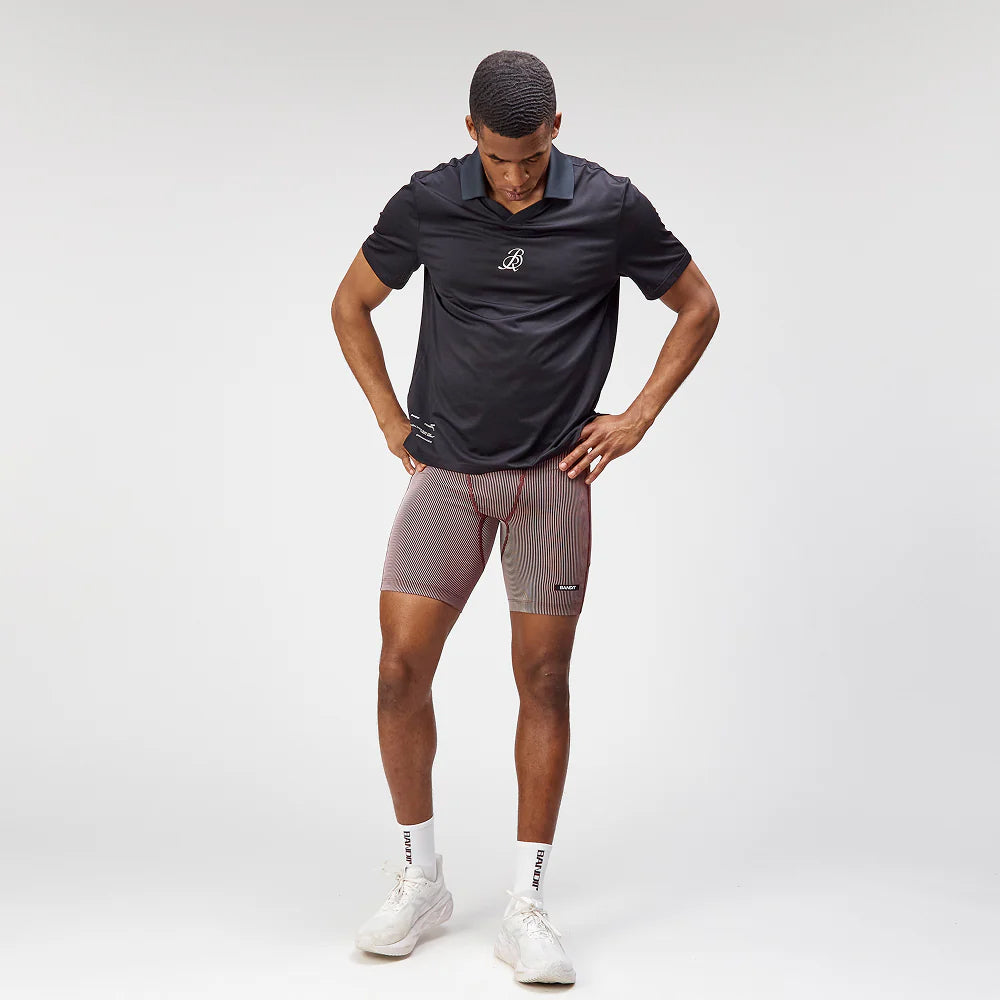 Bandit Men's NanoMesh Collared Performance Tee Black - achilles heel