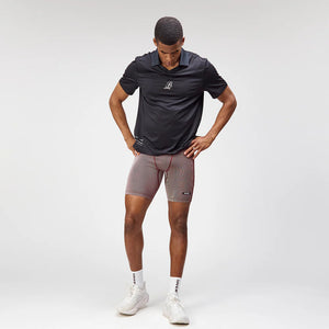 Bandit Men's NanoMesh Collared Performance Tee Black - achilles heel