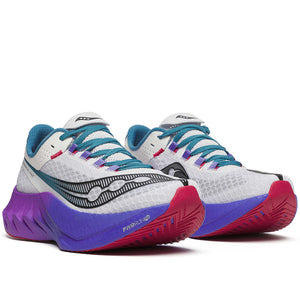Saucony Women's Endorphin Pro 4 Running Shoes White / Shadow - achilles heel