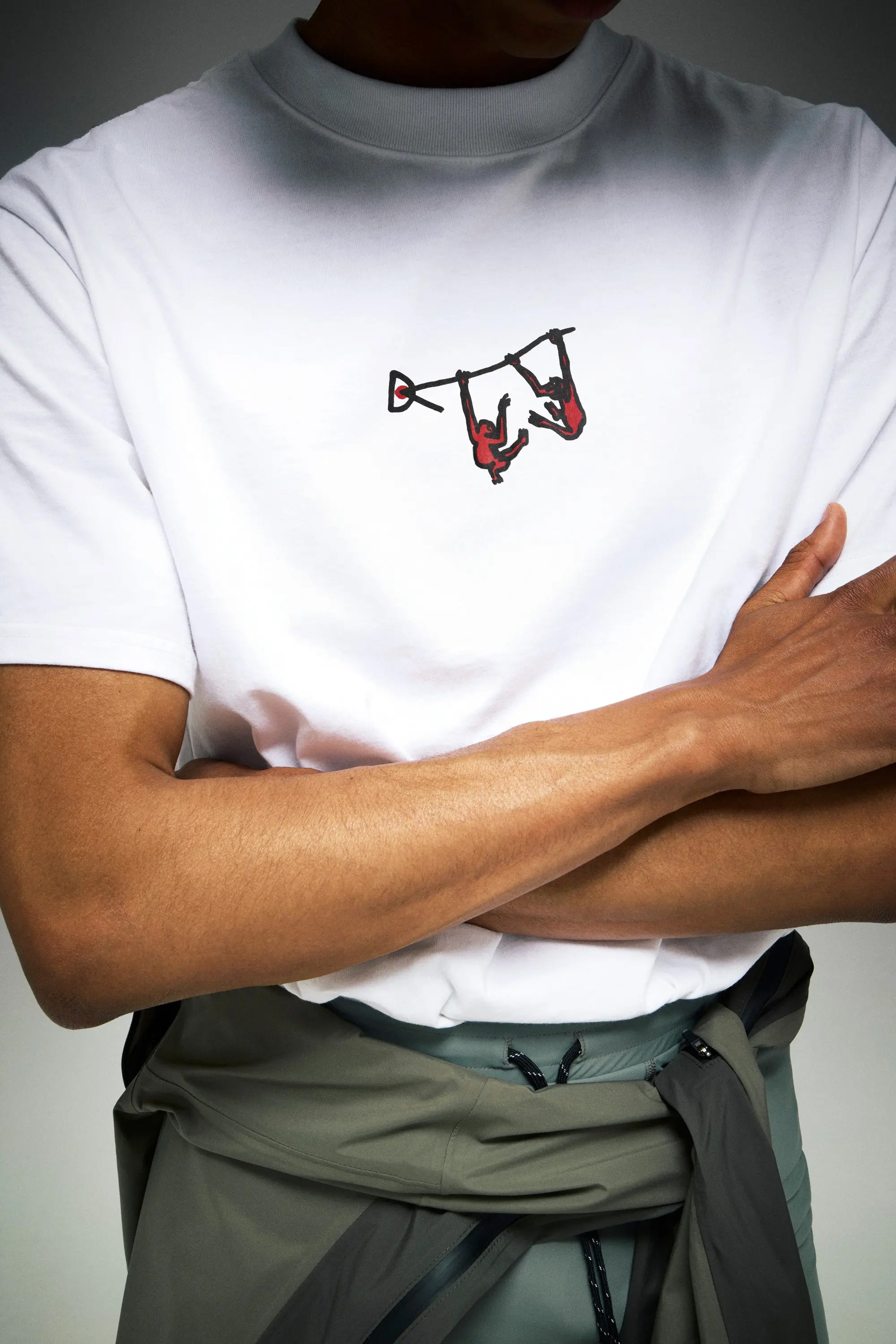 Men's California Cotton Tee Monkey Mind Bone - Achilles Heel