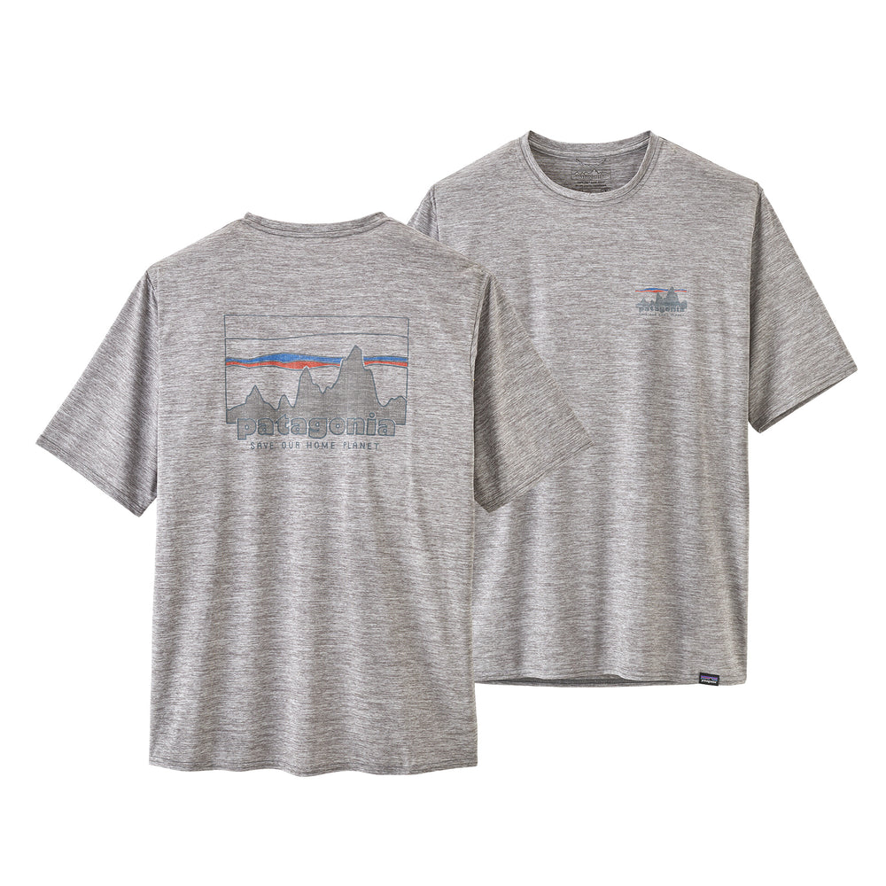 Patagonia Men's Capilene Cool Daily Graphic Tee '73 Skyline / Feather Grey - achilles heel