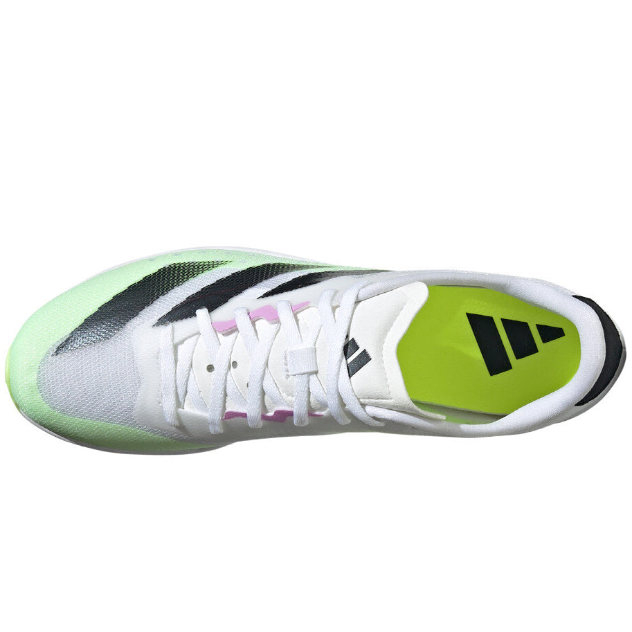 adidas Distancestar Running Spikes Cloud White / Core Black / Green Spark - achilles heel