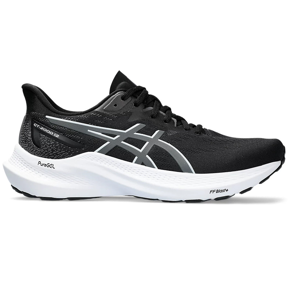 Asics Women's GT-2000 12 Running Shoes Black / Carrier Grey - achilles heel