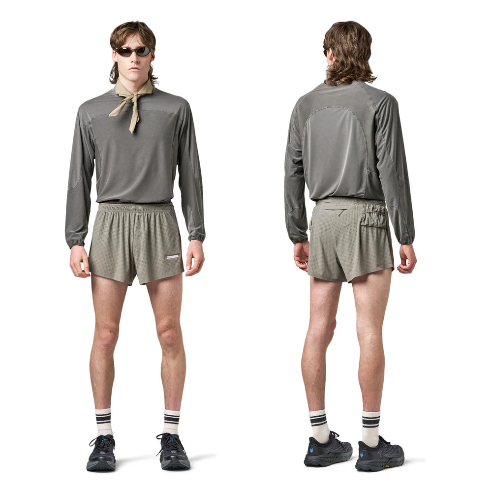 Satisfy Space‑O 2.5 Inch Distance Shorts Dry Sage - achilles heel