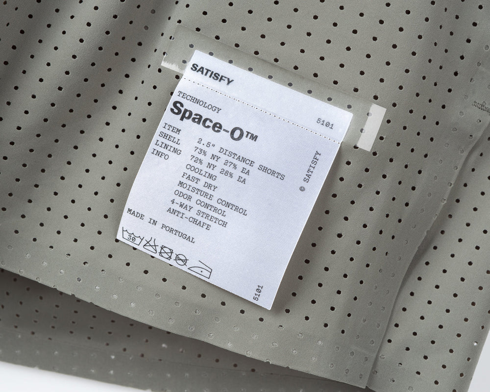 Satisfy Space‑O 2.5 Inch Distance Shorts Dry Sage - achilles heel