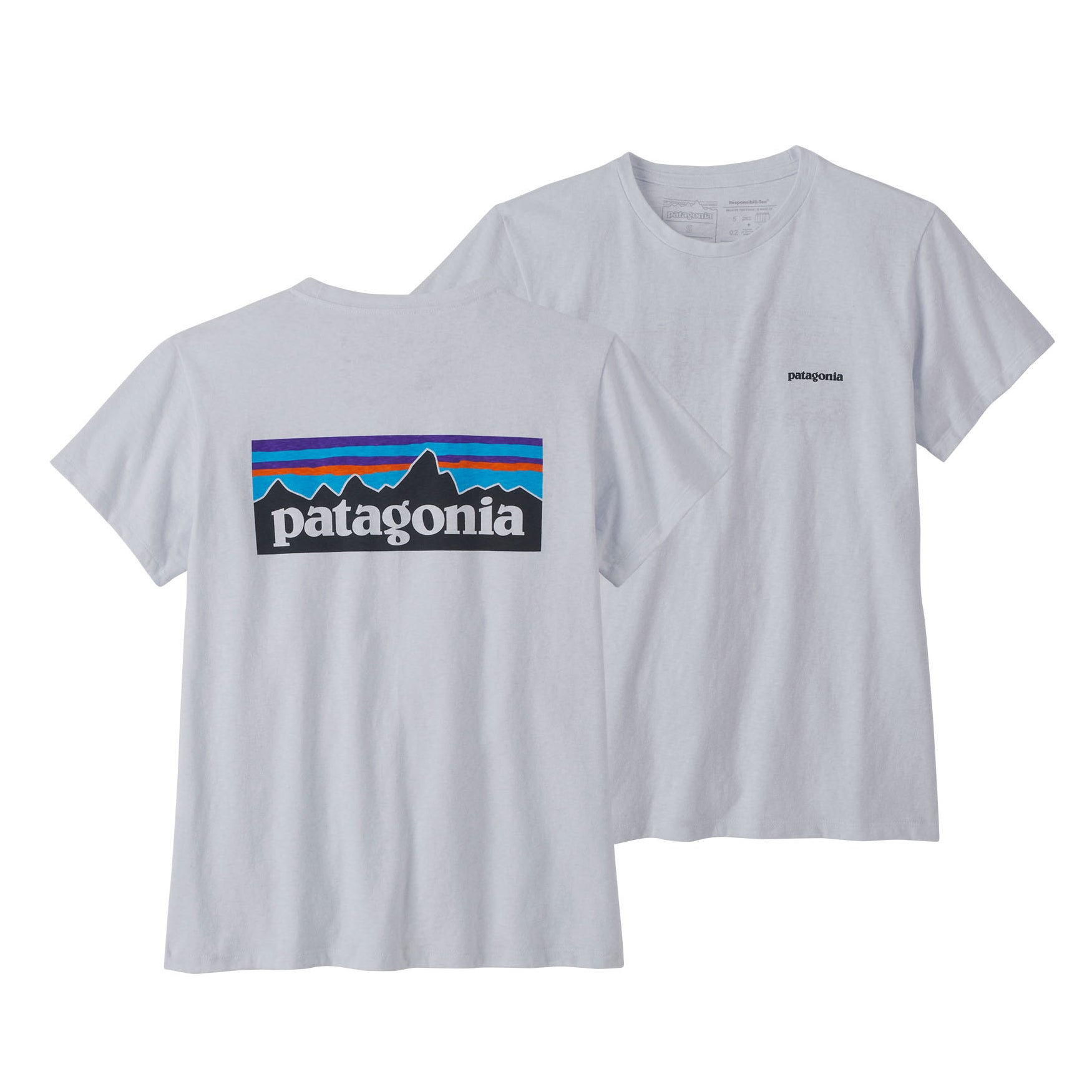 Patagonia Women's P-6 Logo Responsibili-Tee White - Achilles Heel