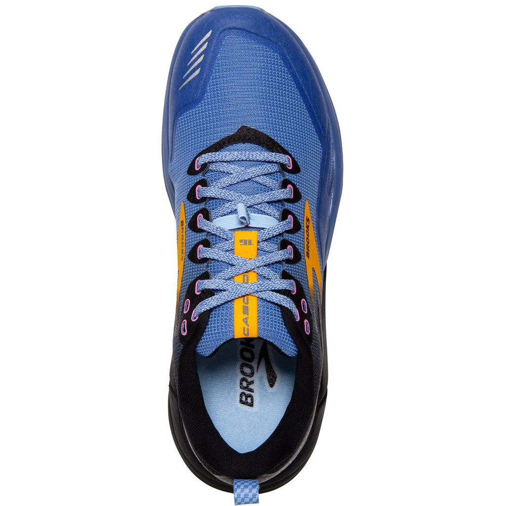 Brooks Women's Cascadia 16 Trail Running Shoes Blue / Black / Yellow - achilles heel
