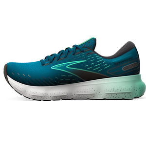 Brooks Men's Glycerin 20 Running Shoes Moroccan Blue / Black / Spring Bud - achilles heel
