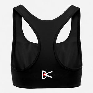 District Vision Women's Twin Layer Medium Support Bra Black - achilles heel