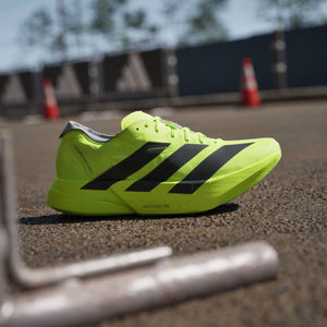 adidas Mens's Adizero Adios Pro 4 Running Shoes Lucid Lemon / Core Black / Halo Silver - achilles heel