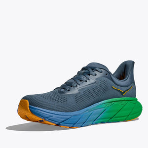 Hoka Men's Arahi 7 Wide Fit Running Shoes Thunder Cloud / Stormy Skies - achilles heel